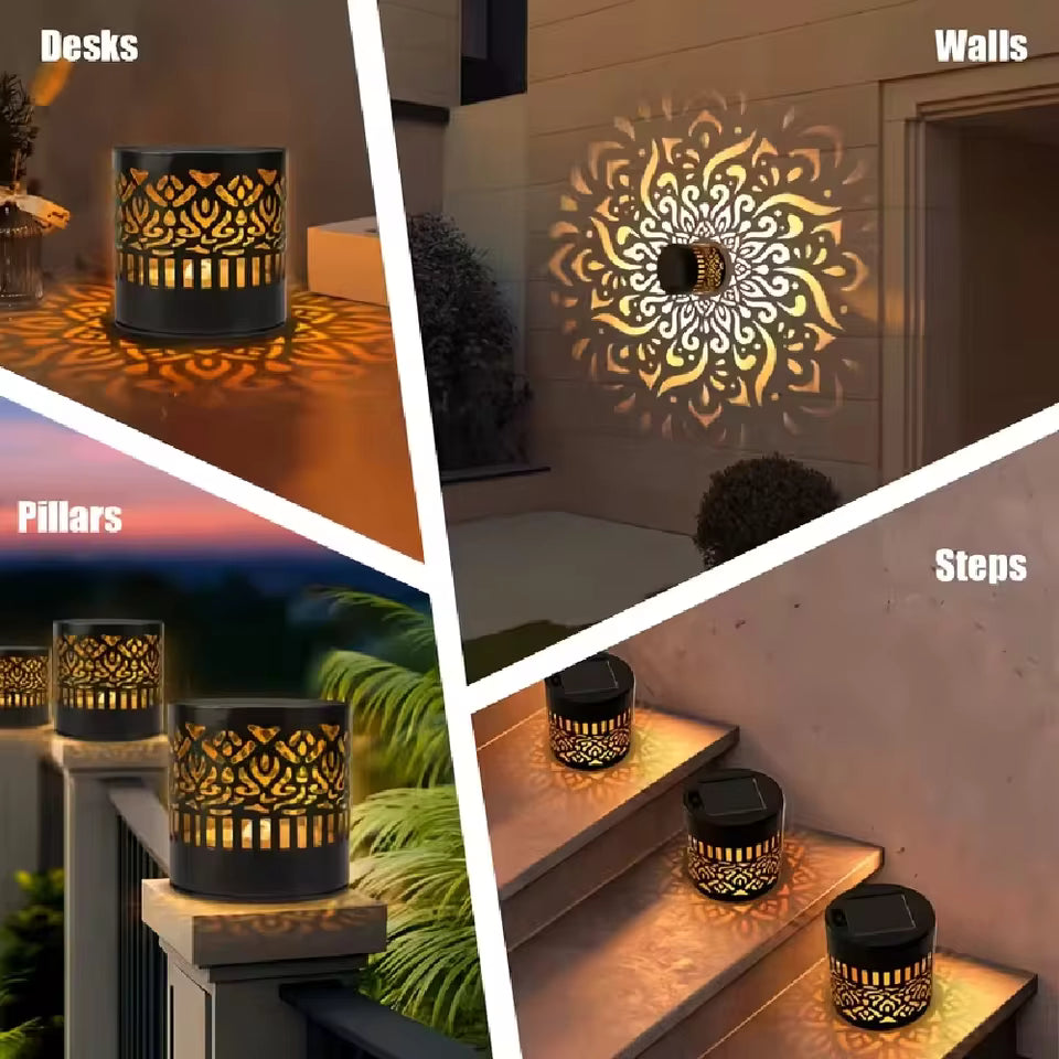 Outdoor Garden Solar Light Iron Art