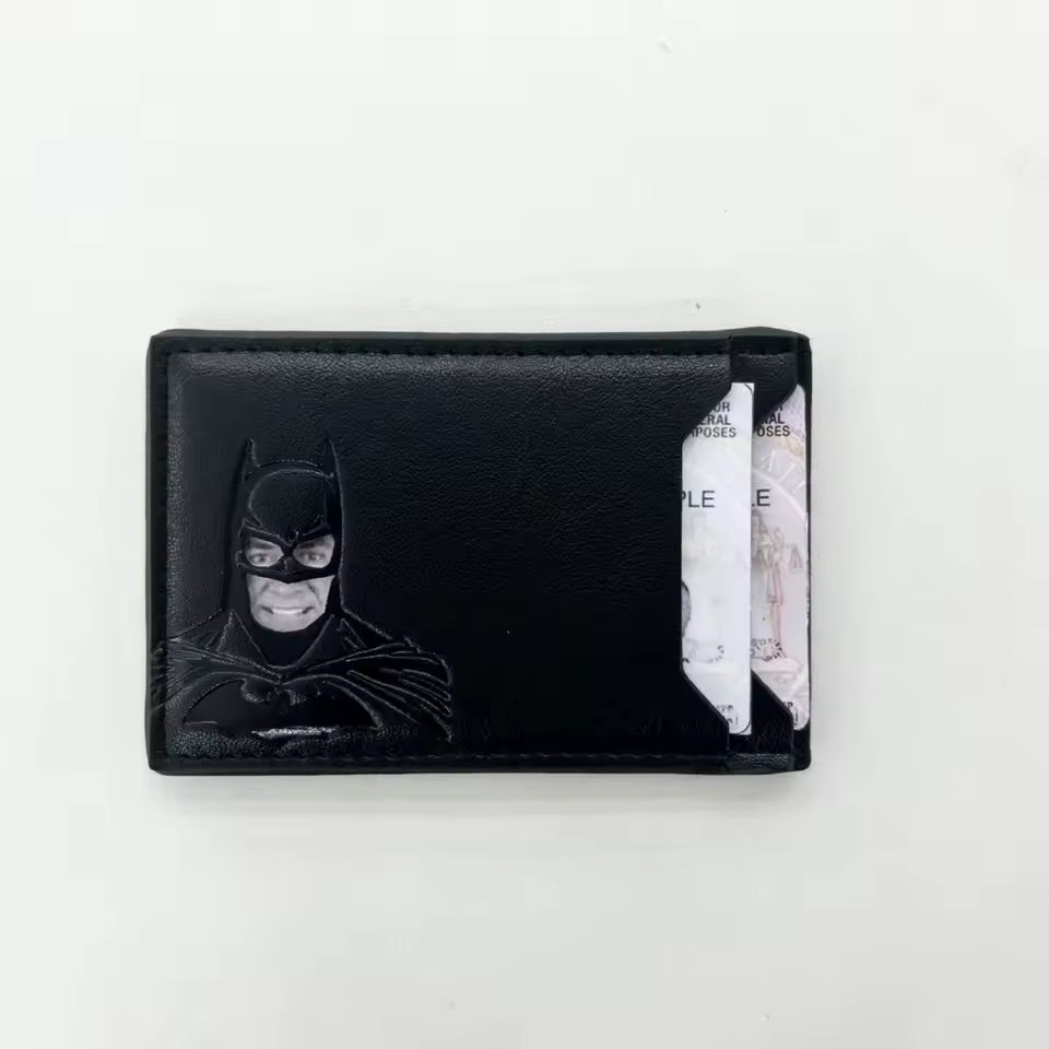 Men’s Batman Bifold Wallet – Lightweight PU Leather with Multiple Card Slots & Money Clip, Compact Card Holder for Travel & Daily Use