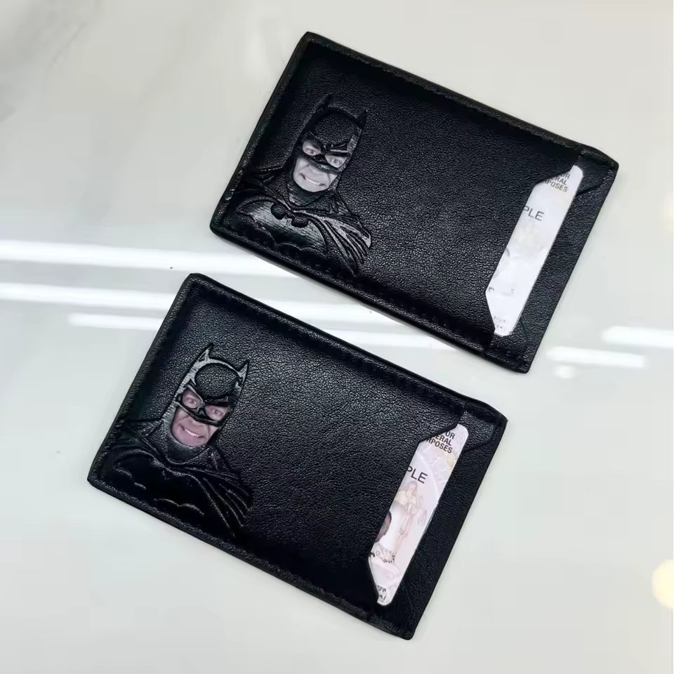Men’s Batman Bifold Wallet – Lightweight PU Leather with Multiple Card Slots & Money Clip, Compact Card Holder for Travel & Daily Use